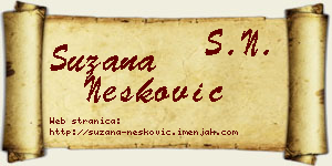 Suzana Nešković vizit kartica